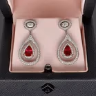 18ct White Gold Boodles Ruby and Daimond 'Palace' Drop Earrings