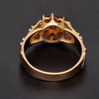 Vintage 9ct Yellow Gold Garnet Cluster Ring By Slade & Kempton