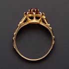 Vintage 9ct Yellow Gold Garnet Cluster Ring By Slade & Kempton
