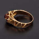 Vintage 9ct Yellow Gold Garnet Cluster Ring By Slade & Kempton