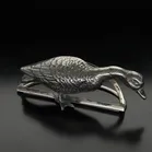 Rare Edwardian Silver Goose Menu Holder