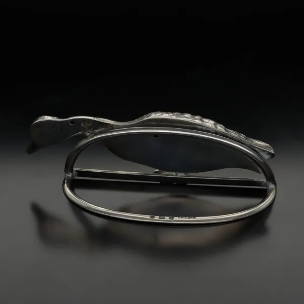 Rare Edwardian Silver Goose Menu Holder
