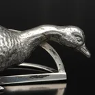 Rare Edwardian Silver Goose Menu Holder