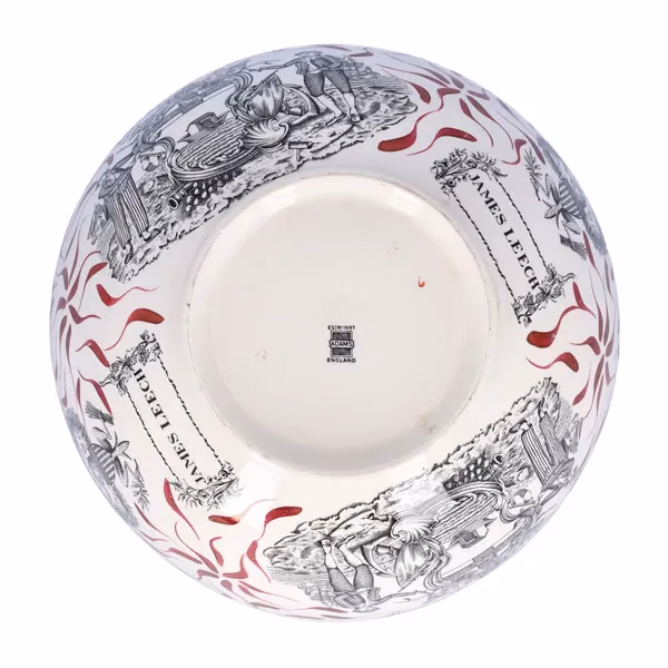 Adams Pottery Ship Caroline Punch Bowl