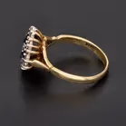 18ct Yellow Gold Sapphire & Diamond Cluster Ring