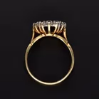 18ct Yellow Gold Sapphire & Diamond Cluster Ring