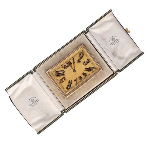 Art Deco Mappin and Webb Travelling Clock in a Fitted Case image-2