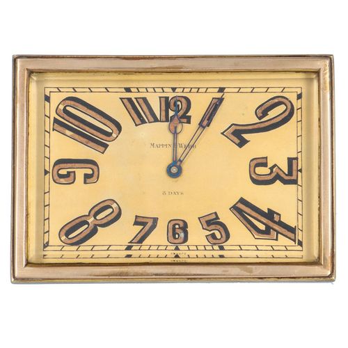 Art Deco Mappin and Webb Travelling Clock in a Fitted Case image-4