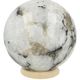 Witte maansteen bol 73mm - 360° presentation