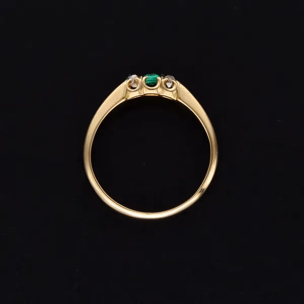 Antique 14ct Gold Emerald and Diamond Ring
