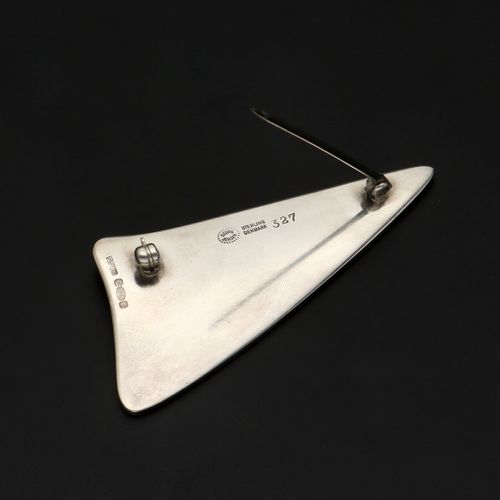 Georg Jensen Silver Boat Sail Brooch image-4