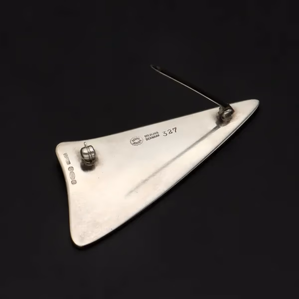 Georg Jensen Silver Boat Sail Brooch