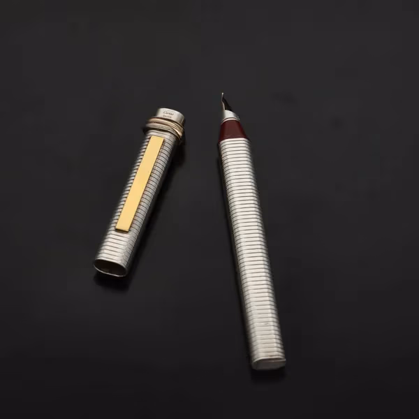Vintage Silver Cartier Trinity Oval Fountain Pen