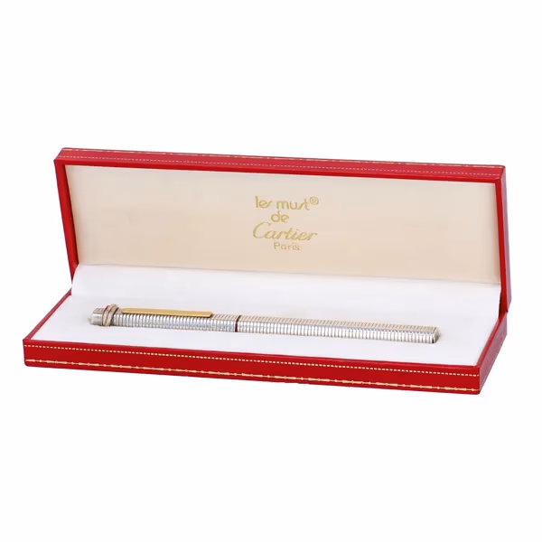 Vintage Silver Cartier Trinity Oval Fountain Pen