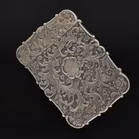 Victorian Nathaniel Mills Silver CastleTop York Minster Card Case