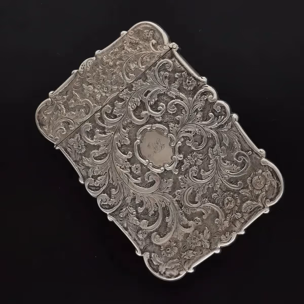 Victorian Nathaniel Mills Silver CastleTop York Minster Card Case