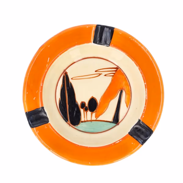 Clarice Cliff Tree and House Ashtray