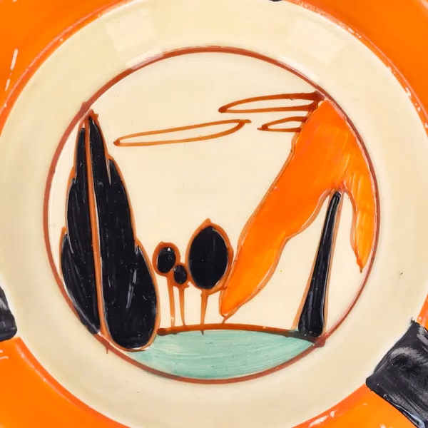 Clarice Cliff Tree and House Ashtray