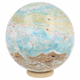 Carribean blue calcite bol 74 mm - 360° presentation