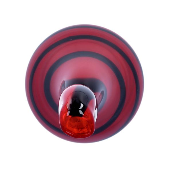 Kosta Boda Red and Black Bottle Vase