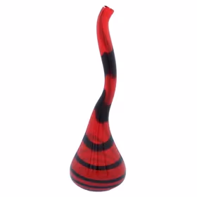Kosta Boda Red and Black Bottle Vase