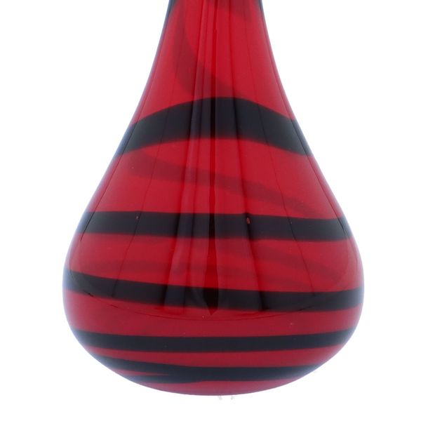 Kosta Boda Red and Black Bottle Vase