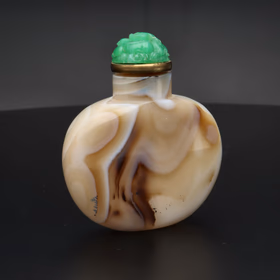 Antique Banded Agate Snuff Bottle