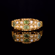 360° view of The Antique Victorian 1870 Green Beryl and Pearl Ornate Ring