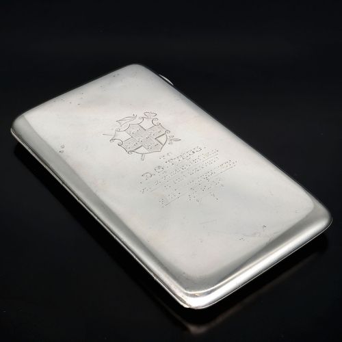 Early 20th Century Engraved Silver Cigarette Case image-1