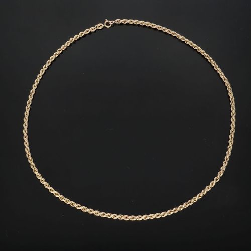 Vintage 9ct Gold Rope Chain image-1