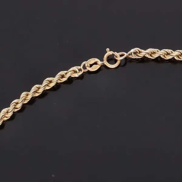 Vintage 9ct Gold Rope Chain
