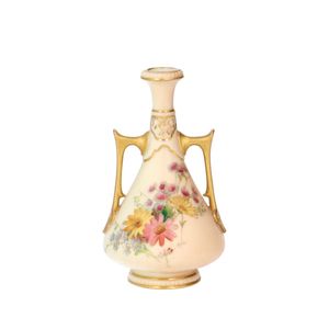 Royal Worcester Miniature Twin Handled Vase