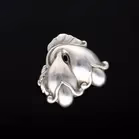 Georg Jensen Silver Double Blossom Brooch