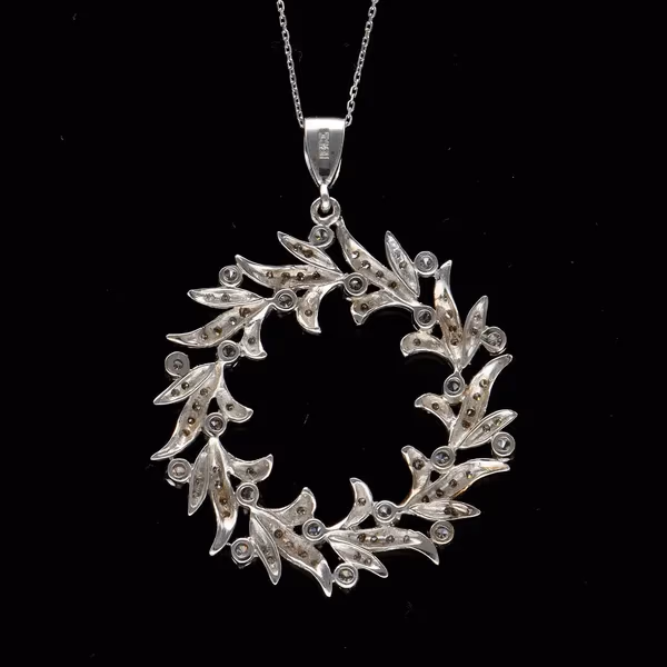 Vintage 18ct Gold Diamond Pendant Necklace