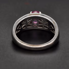 18ct White Gold Pink Sapphire & Diamond Ring