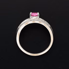18ct White Gold Pink Sapphire & Diamond Ring