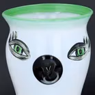 Large Hand Painted Kosta Boda Bird Vase