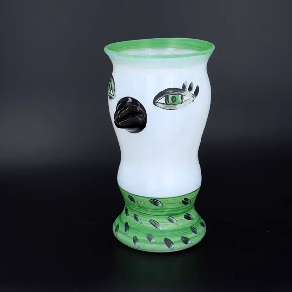 Large Hand Painted Kosta Boda Bird Vase