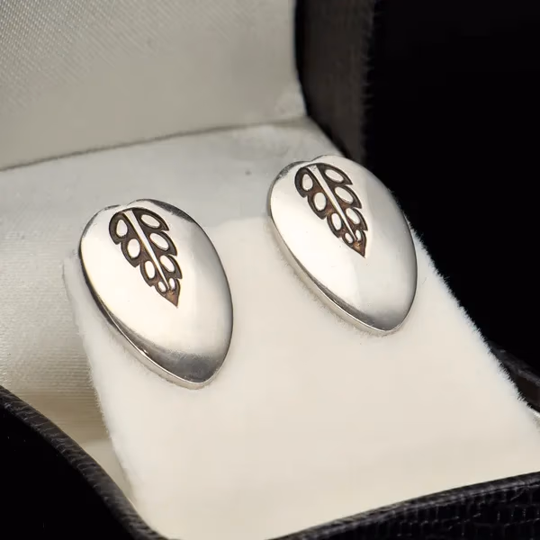Pair of Georg Jensen Silver Earrings