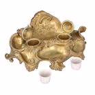 Antique French Bronze Double Inkwell