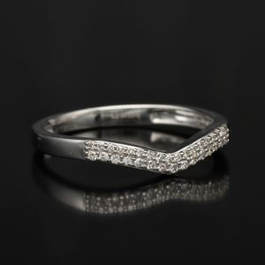 White Gold Diamond Wishbone Ring