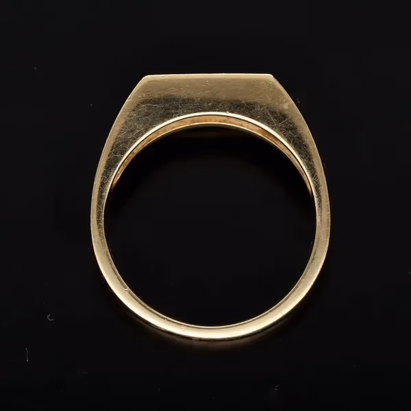 Gents 9ct Yellow Gold Diamond Ring