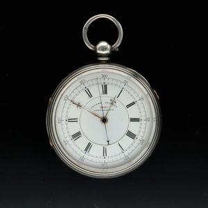 H E Peck Silver Pocket Watch