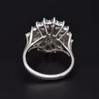 18ct White Gold Aqua and Diamond Ring