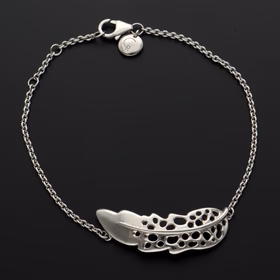 Sterling Silver Plume Bracelet