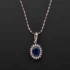 18ct Gold Sapphire and Diamond Pendant