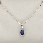 18ct Gold Sapphire and Diamond Pendant