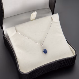 18ct Gold Sapphire and Diamond Pendant