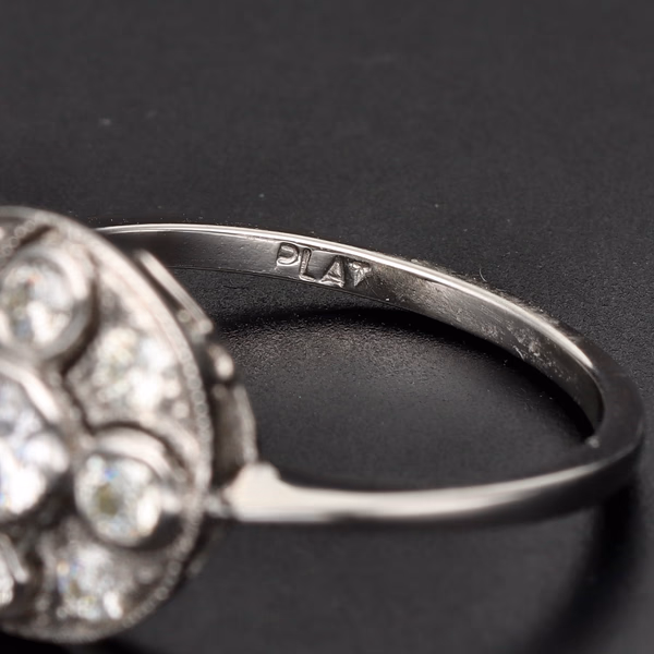 Platinum & Diamond Art Deco Inspired Ring
