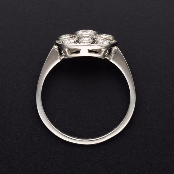 Platinum & Diamond Art Deco Inspired Ring
